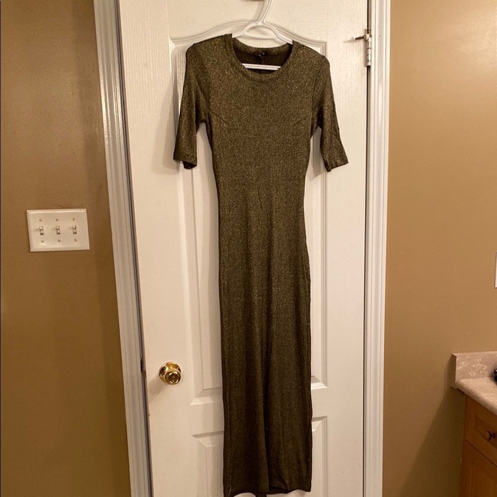 Elegant Olive Green Maxi Dress